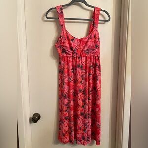 Fresh Produce Tropical Floral Hot Pink Dress